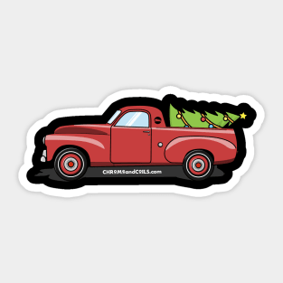 Classic FJ Holden Christmas Tree Ute Sticker